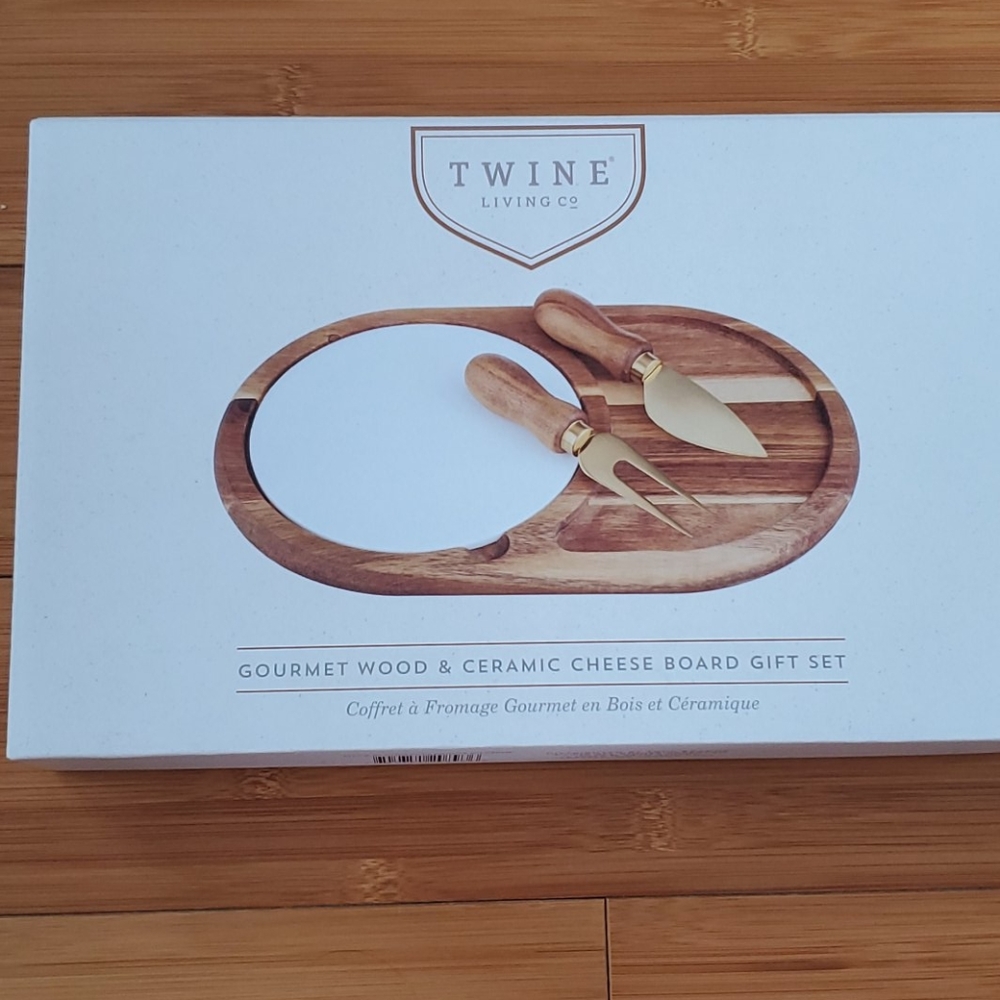Twine Gourmet Ceramic Cheese Board Set